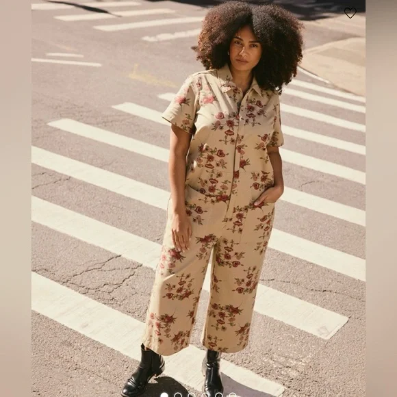 NWT UNIVERSAL STANDARD Kate Stretch Cotton Twill plus size denim Jumpsuit L (3X) - Picture 1 of 9